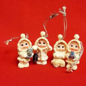 Dreamsicles Northern Lights Polystone Christmas Ornaments Set of 4 2002